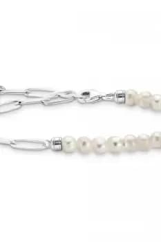 Ladies Thomas Sabo Jewellery Half Chain Half Pearl Charmista Charm Bracelet A2129-158-14-L19V
