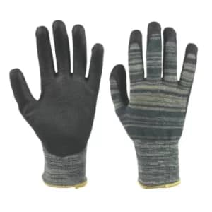 Cut Resistant Gloves, Pu Coated, Green/Yellow, Size 10