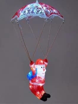 Festive Light-Up Parachuting Santa