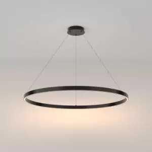 Maytoni Rim Modern Integrated LED Pendant Ceiling Light Black, 100cm, 3000K