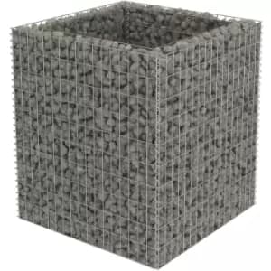 Gabion Raised Bed Galvanised Steel 90x90x100cm Vidaxl Silver