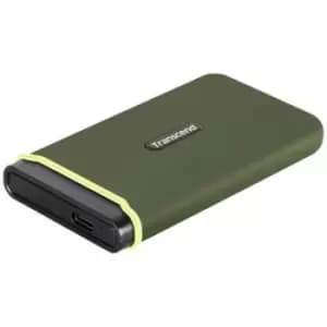 Transcend ESD380C 1TB External SSD hard drive USB-C , USB type A Green TS1TESD380C
