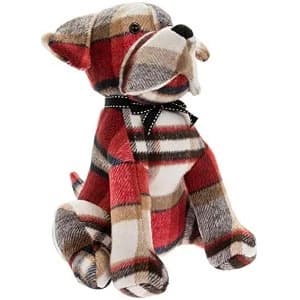 Red Check Dog Doorstop By Lesser & Pavey