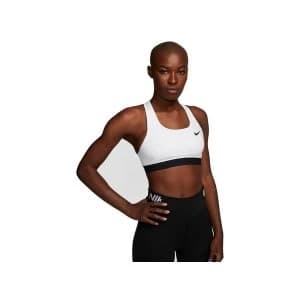 Nike Swoosh Sports Bra White Black L