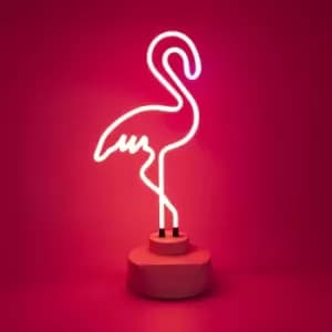 Pink Neon Flamingo Desk Light