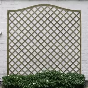 Forest Garden Pressure Treated Decorative Europa Hamburg Garden Screen 1800 x 1800mm - Pack of 4
