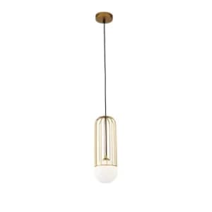 Telford Cage Ceiling Pendant Lamp Gold, 1 Light, G9