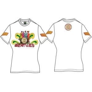 The Beatles - Sgt Pepper Naked Womens T-Shirt - White