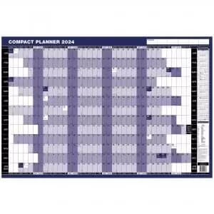 ValueX Double Sided Compact Year And Holiday Planner Unmounted 2024 -