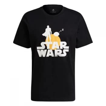 adidas x Star Wars: The Mandalorian Graphic T-Shir - Black / White