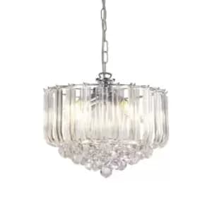 Lana Acrylic Crystal with Spheres, 3 Light E14 Polished Chrome