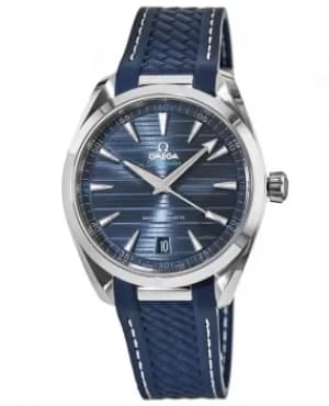 Omega Seamaster Aqua Terra 150m Master Co-Axial Blue Dial Rubber Strap Mens Watch 220.12.41.21.03.001 220.12.41.21.03.001