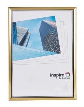 Inspire For Business Certificate A4 Back Loader Gold Frame