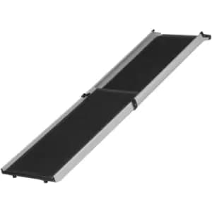 Dog Ramp for Car Telescoping Pet Ramp w/ Handle, Aluminium Frame Non-Slip - Pawhut