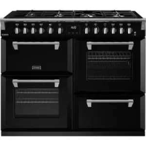 Stoves Richmond Deluxe ST DX RICH D1100DF BK 100cm Dual Fuel Range Cooker - Black - A Rated