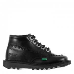 Kickers Kickers Childrens Hi Boots - Black leather