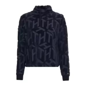TOMMY SPORT Relaxed Fit Cube Logo Hoodie - Blue