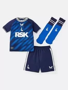 Castore Newcastle Kids 22/23 Away Full Kit - Blue/Gold, Blue/Gold, Size 3-4 Years