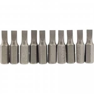 Draper Slotted Screwdriver Bit 4.5mm 25mm Pack of 10