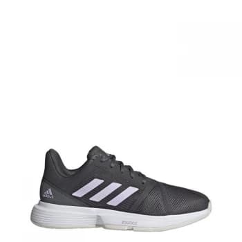 adidas CourtJam Bounce Shoes Womens - Grey Six / Purple Tint / Cloud