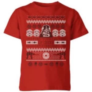 Star Wars I Find Your Lack Of Cheer Disturbing Kids Christmas T-Shirt - Red - 11-12 Years