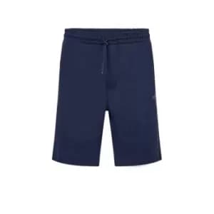 Boss Boss Headlo Curved Fleece Shorts Mens - Blue