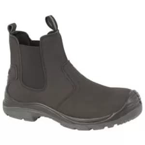 Grafters Steel Toe Safety Dealer Boots (10 UK) (Black) - Black