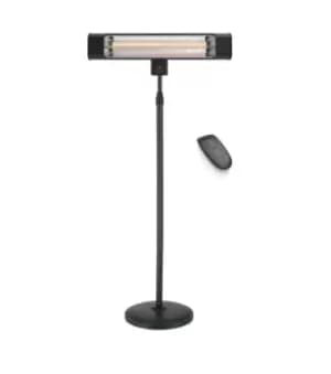Devola Platinum 2.4kW Stand Mounted Patio Heater with Remote Control IP65 Black - DVPH24PSMB