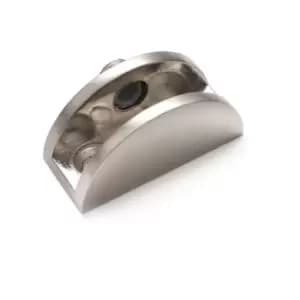 GTV - Small Plated Shelf Bracket Glass Shelf Support 5 - 8mm Thickness Shelves - Colour Brushed Chrome - Pack of 20