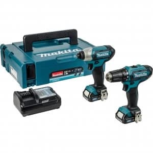 Makita CLX201AJ 10.8v Cordless CXT Drill Driver Impact Driver 2 x 2ah Li ion Charger Case