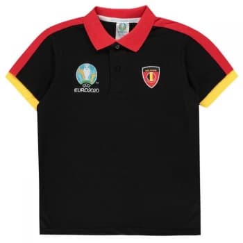 UEFA Euro 2020 Belgium Polo Shirt Junior Boys - Black