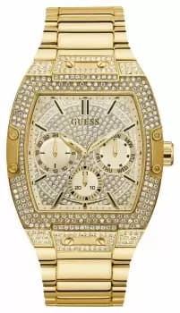 Guess GW0094G2 PHOENIX Mens Gold-Colour Plated Crystal Set Watch
