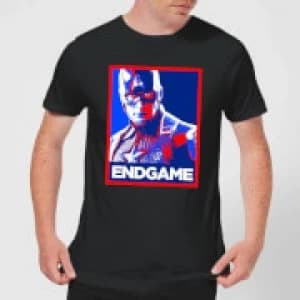 Avengers Endgame Captain America Poster Mens T-Shirt - Black