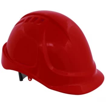 Worksafe 502R Plus Safety Helmet - Vented (Red)