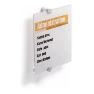 Durable CRYSTAL SIGN Door Plate 210x210mm Transparent