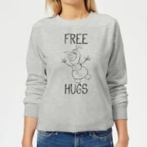 Disney Frozen Olaf Free Hugs Womens Sweatshirt - Grey - L