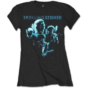The Rolling Stones - Band Glow Ladies XX-Large T-Shirt - Black
