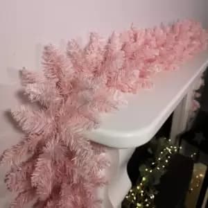 2.7m (9ft) Premier Rosewood Festive Christmas Garland in Pink