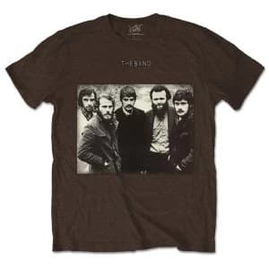 The Band - Group Photo Unisex Large T-Shirt - Brown