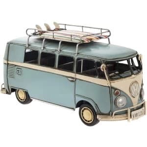 Vintage Tin VW Camper Van Blue By Lesser & Pavey