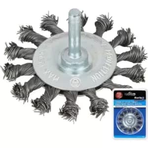 Blue Spot Tools 75mm (3") Flat Twist Knot Wire Wheel Brush