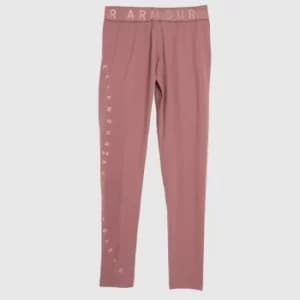 Under Armour Favorite Graphic Leggings In Pale Pink