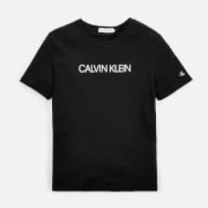Calvin Klein Boys' Institutional T-Shirt - CK Black - 8-9 Years