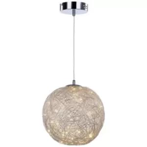 Netlighting Modern LED Hanging Pendant Chrome, Warm White 3000K 630lm