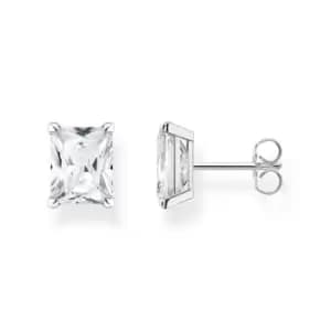 THOMAS SABO Silver Large Octagon Cut Zirconia Stud Earrings