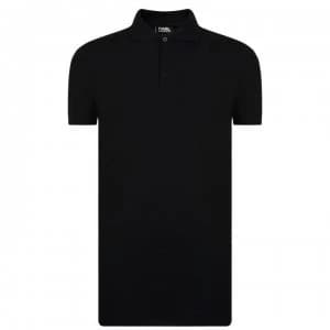 Karl Lagerfeld Shoulder Polo Shirt - Black 990
