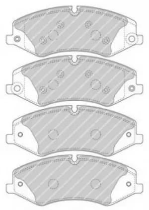 Ferodo FDB4455 Brake Pad Set Rear Axle Premier Car