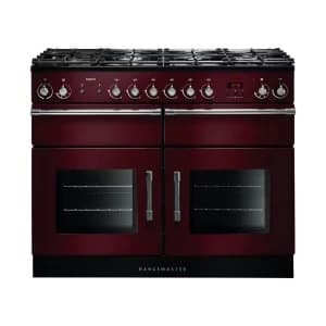 Rangemaster ESP110DFFCY/C (122010) Esprit 110 Dual Fuel Range Cooker, Cranberry/Chrome
