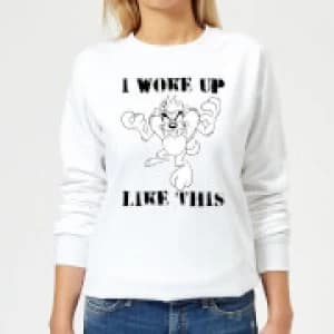Looney Tunes I Woke Up Like This Womens Sweatshirt - White - L