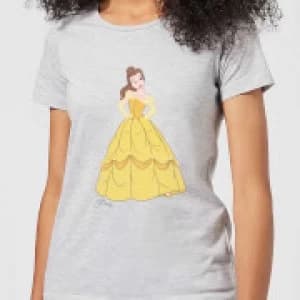 Disney Princess Belle Classic Womens T-Shirt - Grey - XXL